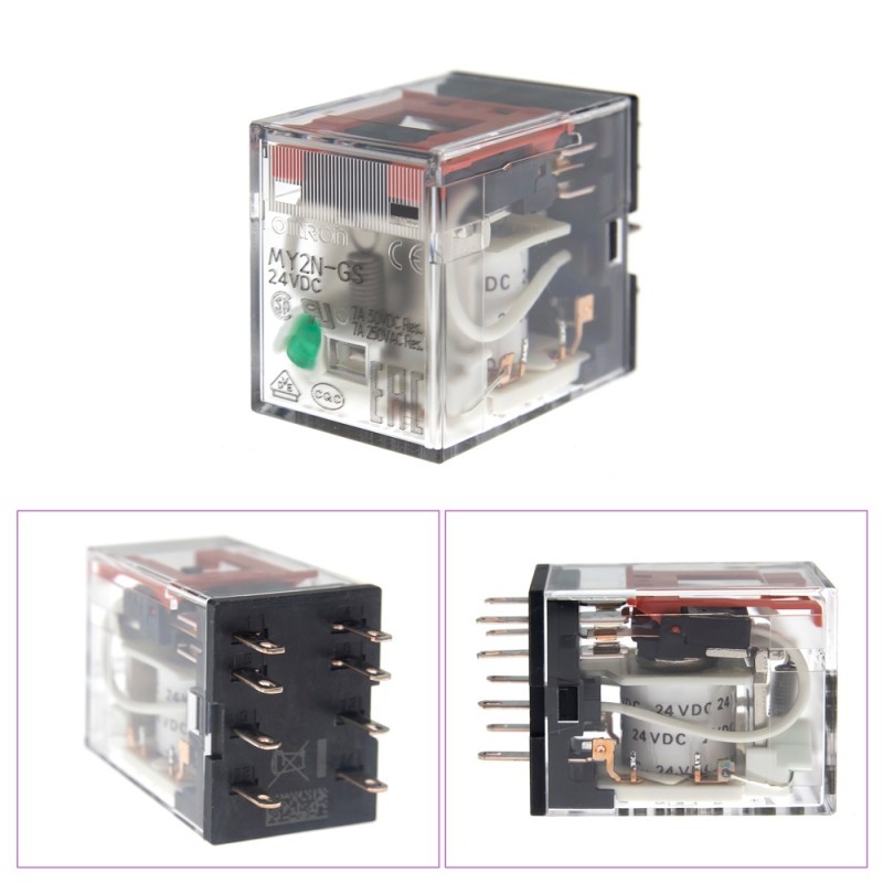 Omron 2 CO relay MY2NGS DC24 with Base PYF08AN